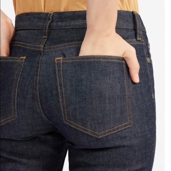 NWT Everlane Skinny Jeans 25 – Mid Rise Ankle Crop Dark Wash Stretch Denim Class - Picture 5 of 12